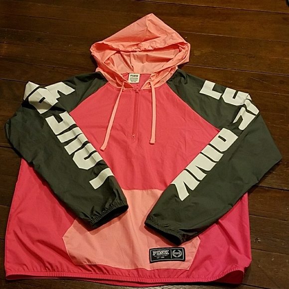 PINK Victoria's Secret Tops - Victoria's Secret PINK Anorak Half-Zip